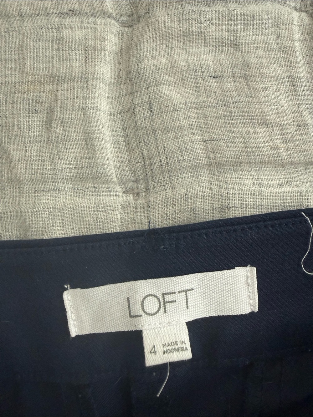 LOFT Navy Cropped Women's Dress Pants - Picture 2 of 4